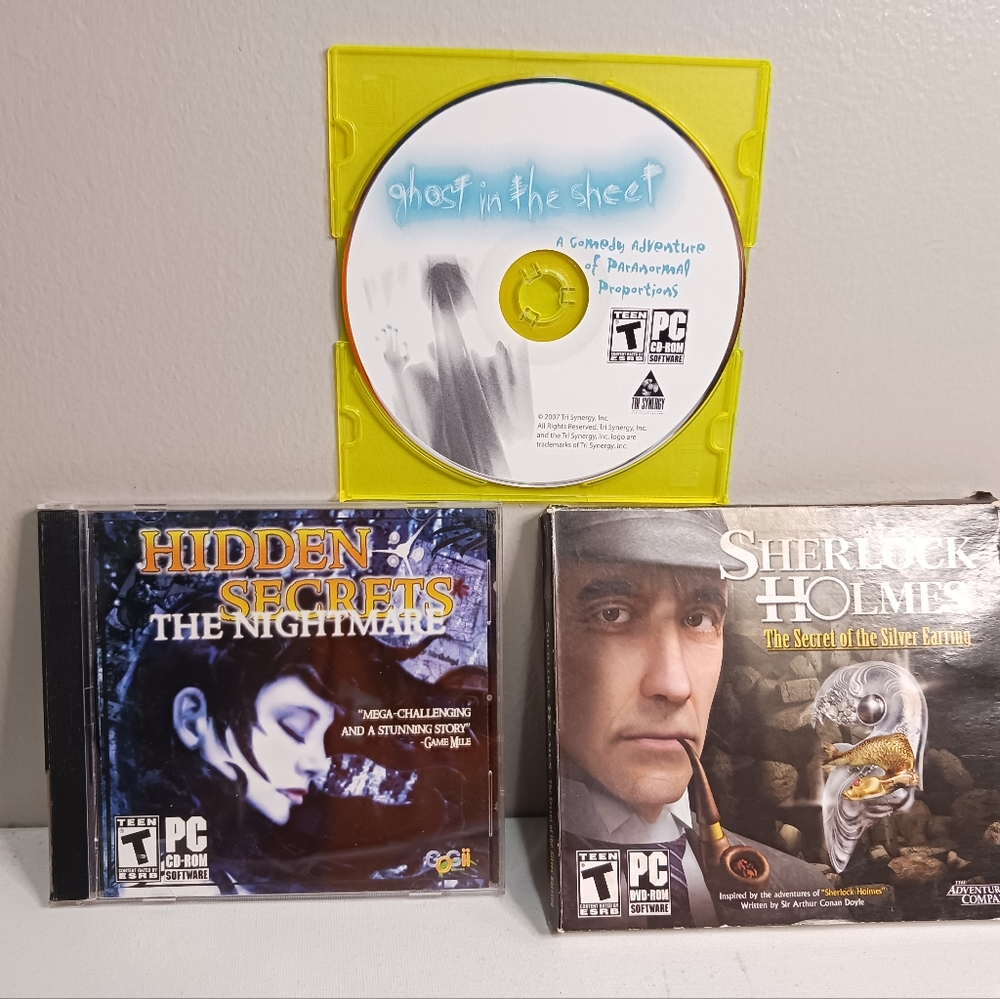 PC flash CD-ROM disc, lot of three, rated teen